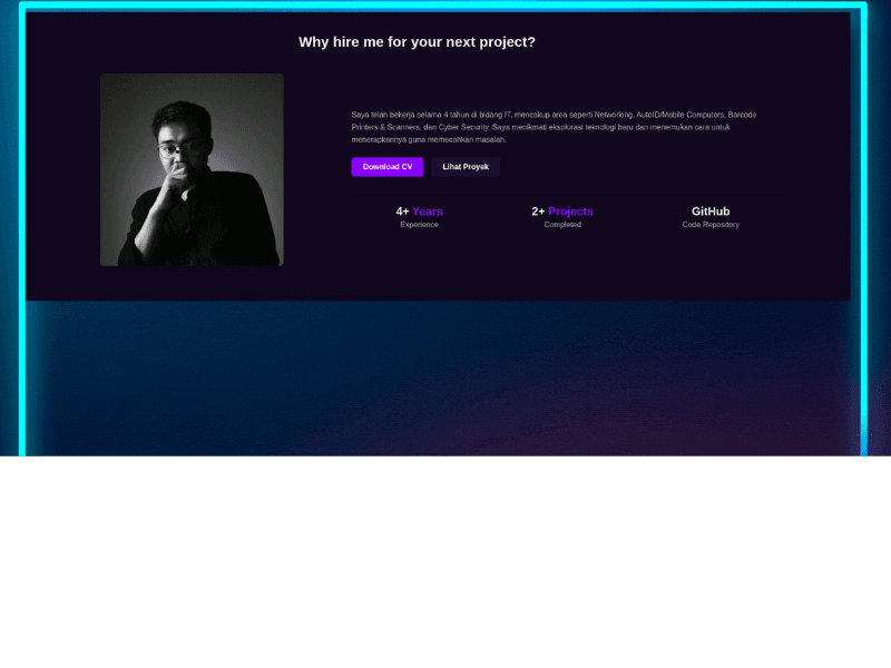 Screenshot of Astro Portfolio Website