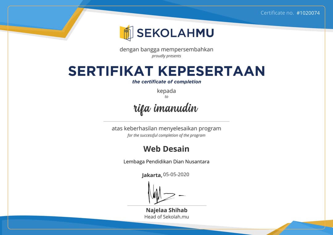 Web Design Certificate