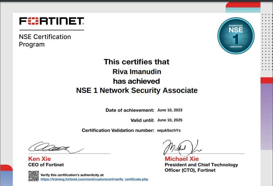 NSE 1 Network Security Associate